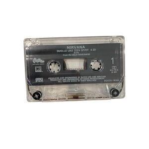 Nirvana Smells Like Teen Spirit Cassette Single Clear Tape 1991 DGCCS-19050
